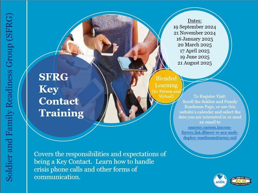 SFRG Key Contact Training